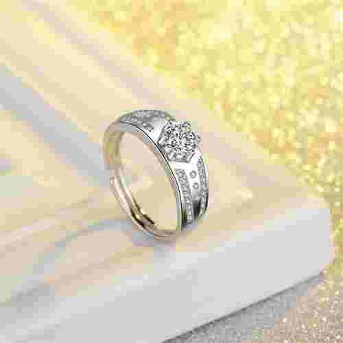 白金钻石戒指图片真实,白金钻石戒指图片-第2张图片-翡翠网