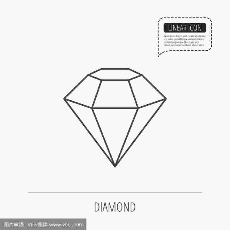 钻石元素简笔画钻石元素图-第1张图片-翡翠网