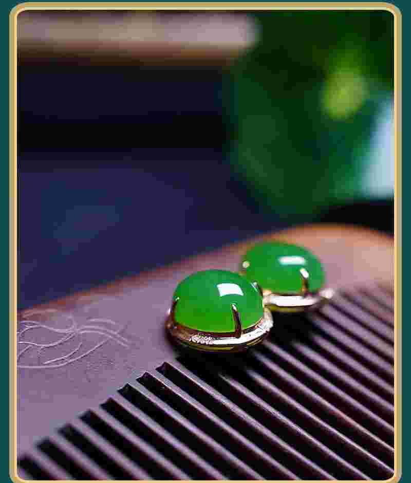 玉石耳环图片女新款红色的好看吗,玉石耳环图片-第1张图片-翡翠网