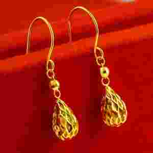 老凤祥黄金耳环图片大全好看 新款老凤祥黄金耳环-第1张图片-翡翠网