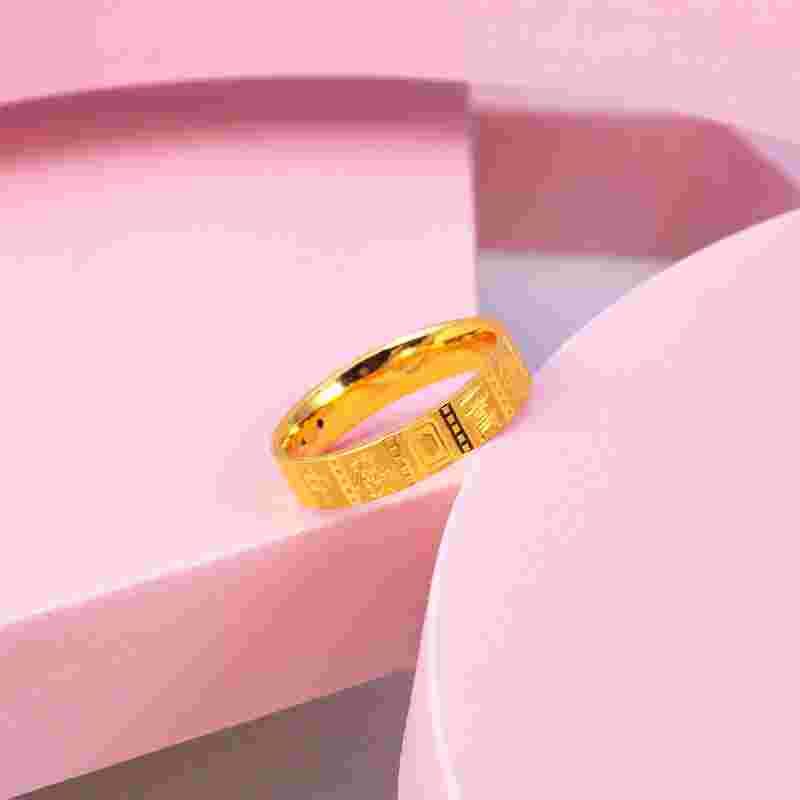 2021年新款黄金戒指图片2022年新款金戒指图片-第1张图片-翡翠网
