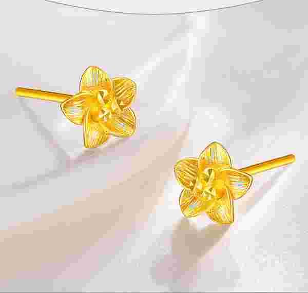 2024最火的黄金耳钉,1克左右的黄金耳钉图片-第1张图片-翡翠网