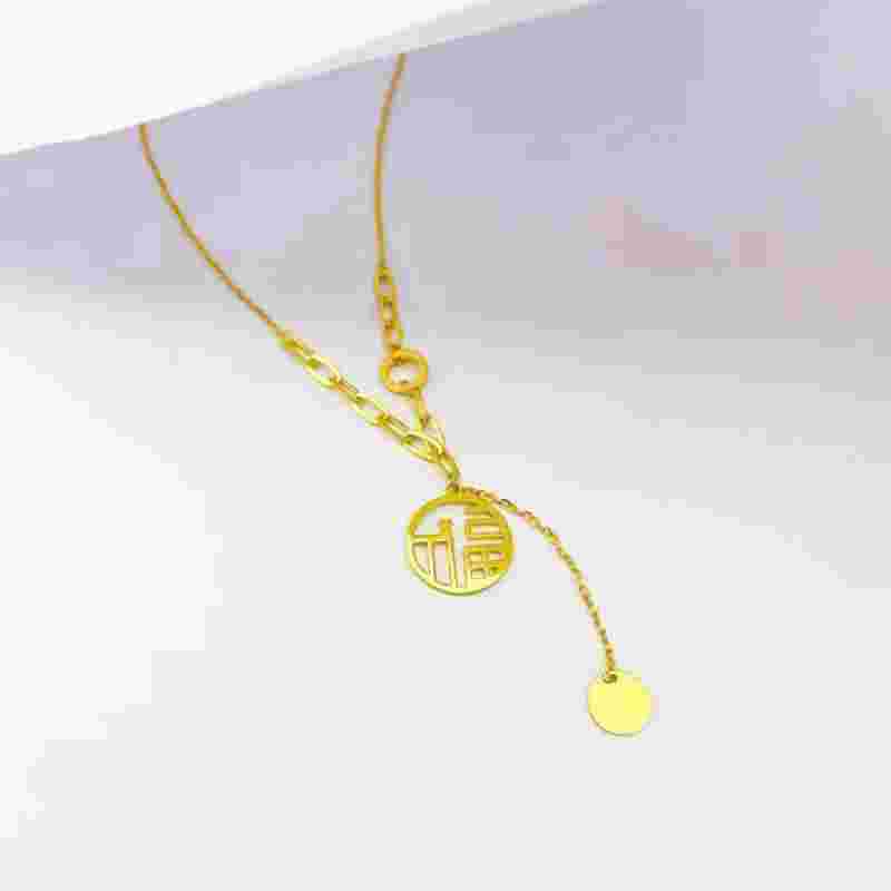 老凤祥女士黄金项链图,老凤祥女士黄金项链-第2张图片-翡翠网