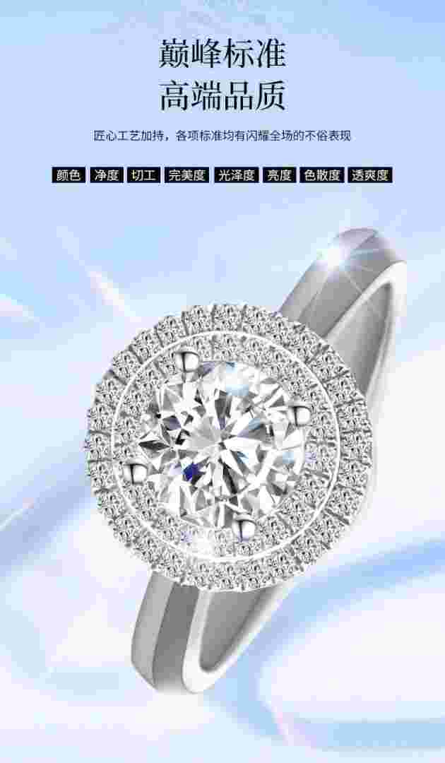 周六福18k金钻石戒指价格,钻石戒指价格-第1张图片-翡翠网