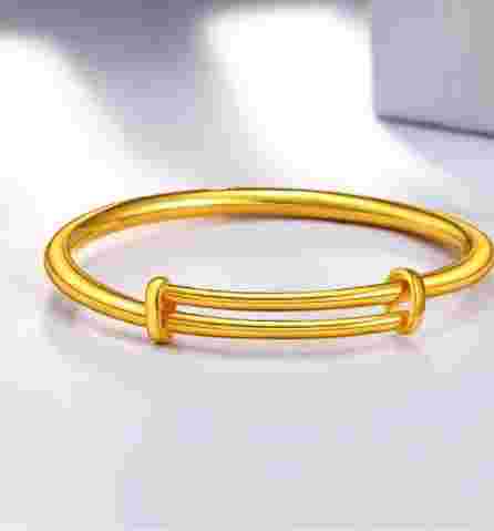 二十几克的黄金手镯是实心的吗?20克实心黄金手镯图片-第1张图片-翡翠网 二十几克的黄金手镯是实心的吗?20克实心黄金手镯图片-第1张图片-翡翠网