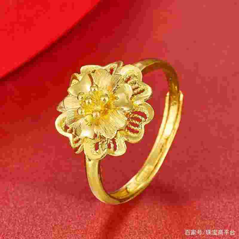 4克黄金戒指图片女人戒指一般几克重-第1张图片-翡翠网