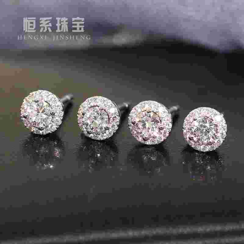 钻石耳钉30分与50分的最好看,20分钻石耳钉多少钱