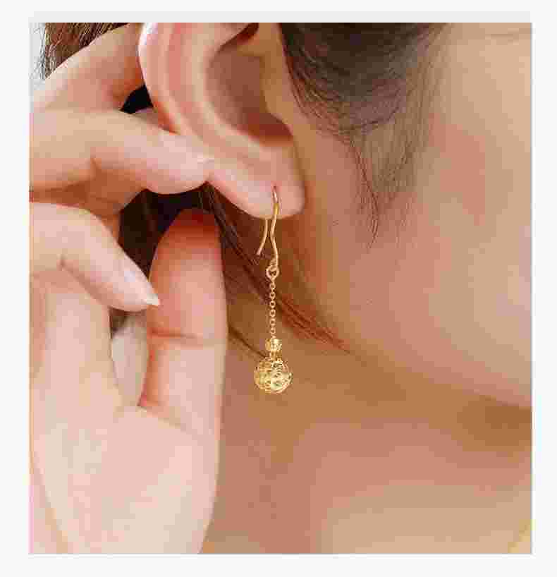 金耳环怎么戴牢固又好看金耳环怎么戴牢固