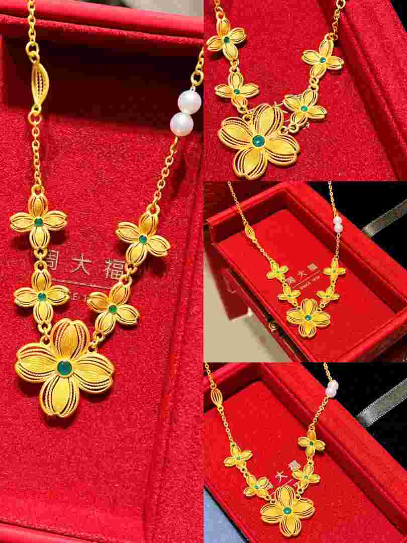 周大福彩金项链,周大福彩金项链价格