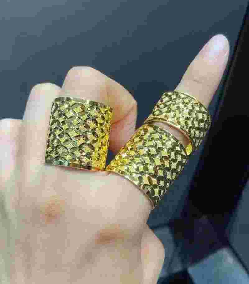 黄金戒指图片 花样黄金戒指男款图片