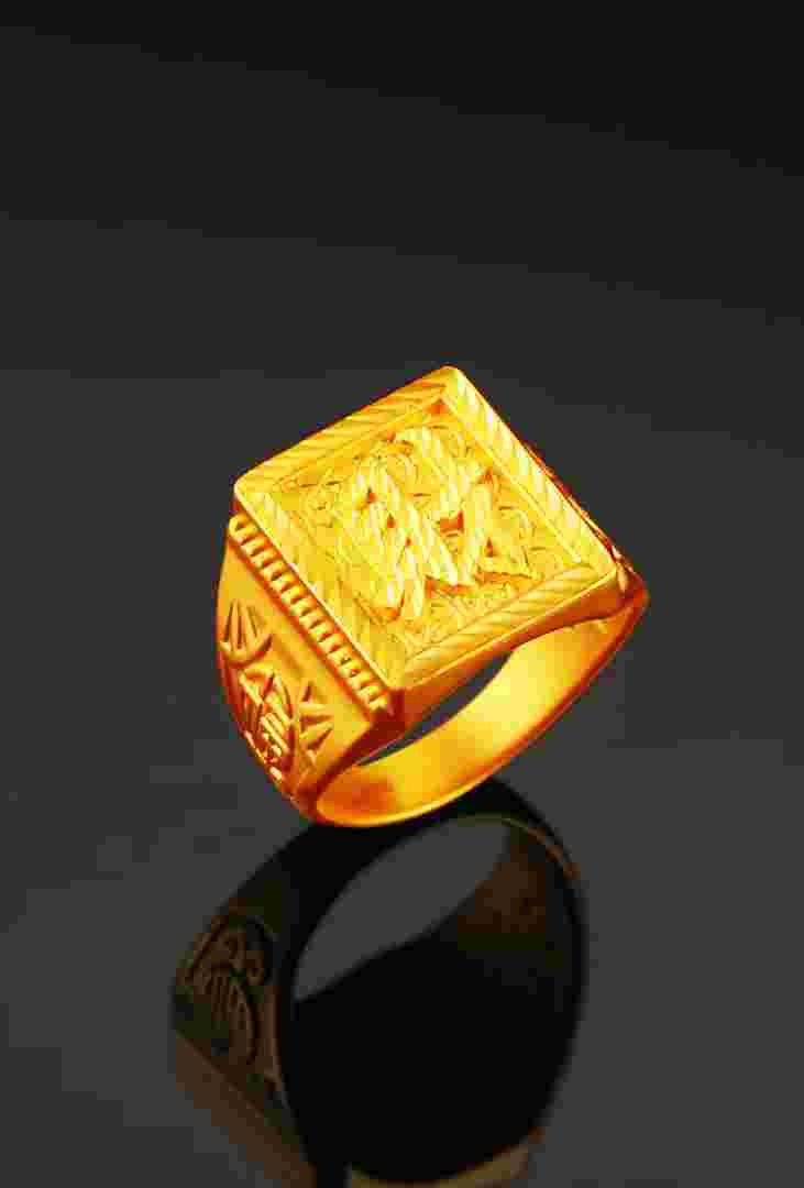 黄金戒指图片 花样黄金戒指男款图片-第2张图片-翡翠网 黄金戒指图片 花样黄金戒指男款图片-第2张图片-翡翠网
