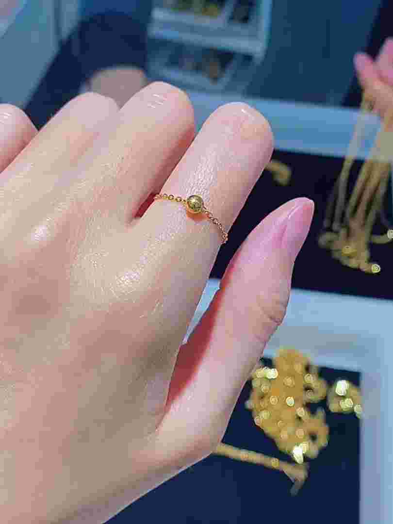 转运珠戒指多少钱一颗真金转运珠黄金戒指图片