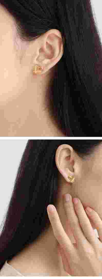 黄金耳环图片女款,黄金耳环最新款式