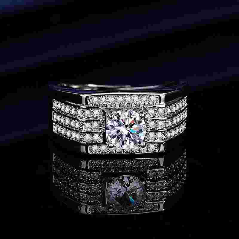 男士白金钻戒,男士白金钻戒款式图片大全