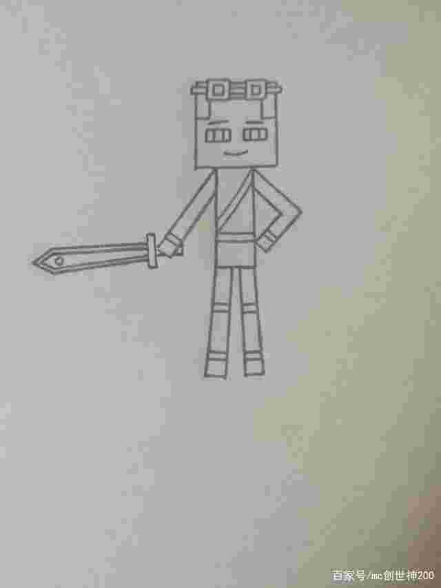 我的世界中的钻石剑怎么画,我的世界钻石剑怎么画简单点的