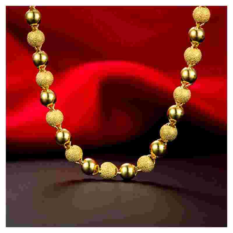 黄金珠子吊坠项链珠子黄金项链图片大全-第2张图片-翡翠网 黄金珠子吊坠项链珠子黄金项链图片大全-第2张图片-翡翠网
