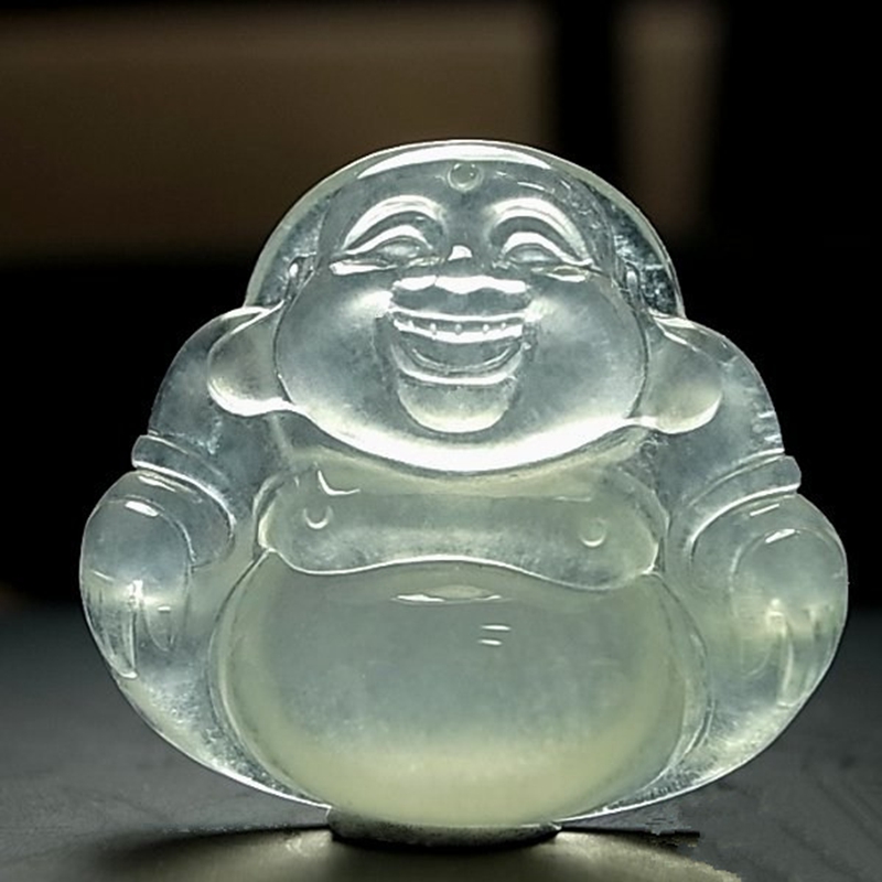 翡翠玉佛吊坠佩戴图片翡翠玉佛价格及图片-第1张图片-翡翠网 翡翠玉佛吊坠佩戴图片翡翠玉佛价格及图片-第1张图片-翡翠网