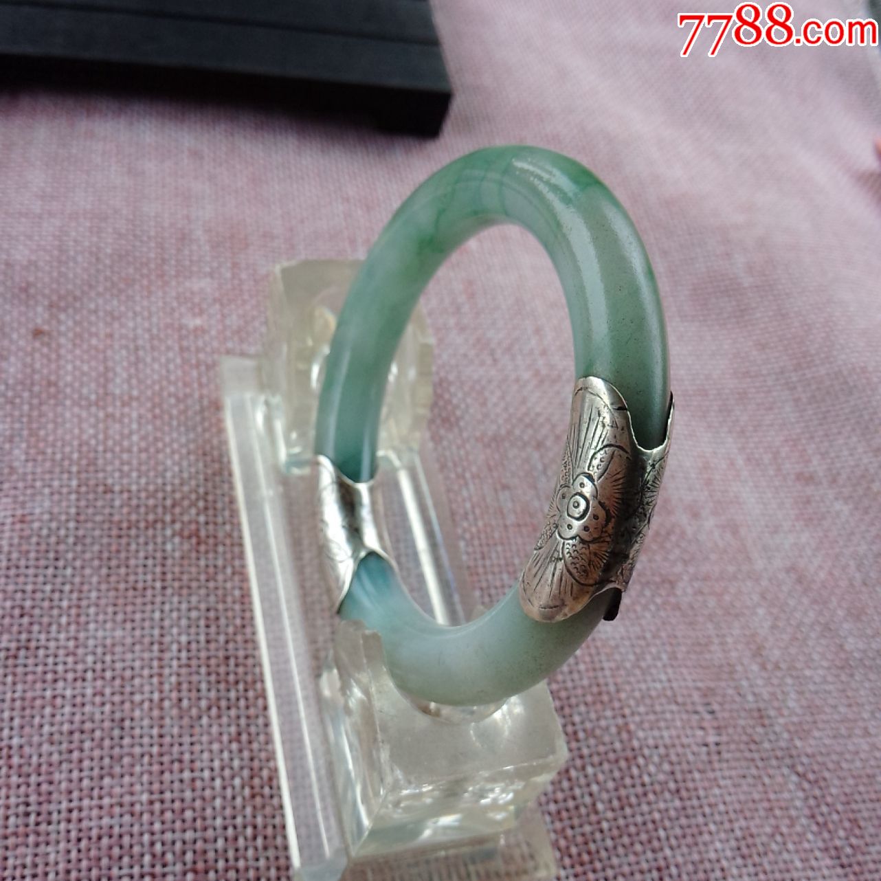 古董翡翠手镯清代翡翠手镯图片-第2张图片-翡翠网 古董翡翠手镯清代翡翠手镯图片-第2张图片-翡翠网