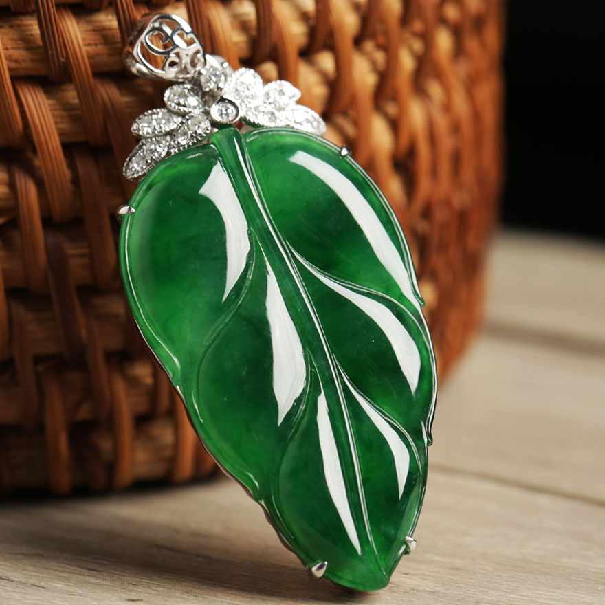 翡翠叶子图片画法,翡翠树叶价格图片-第1张图片-翡翠网 翡翠叶子图片画法,翡翠树叶价格图片-第1张图片-翡翠网