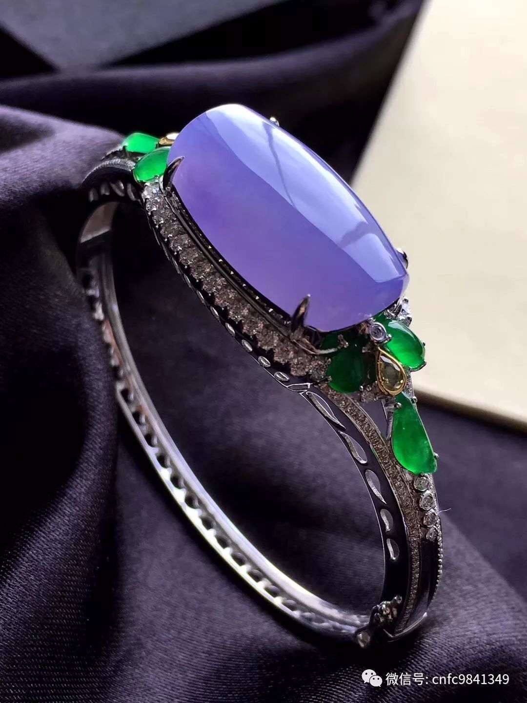 春带彩糯种手镯值多少钱紫云翡翠手镯-第2张图片-翡翠网 春带彩糯种手镯值多少钱紫云翡翠手镯-第2张图片-翡翠网