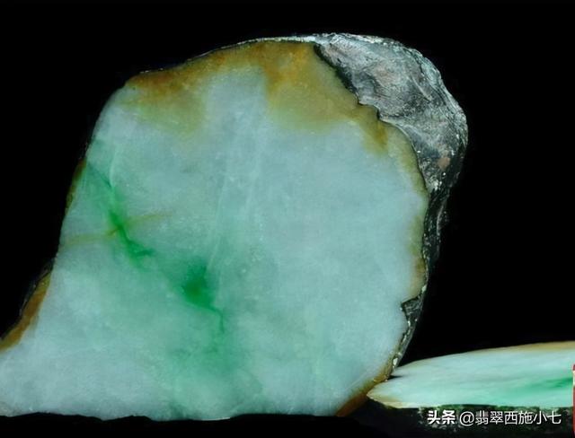 翡翠绿色斑点原石,绿色皮壳翡翠原石-第6张图片-翡翠网