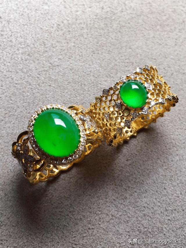 谢娜翡翠手镯,高档翡翠耳环和耳坠-第16张图片-翡翠网