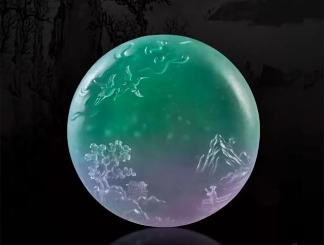 春带彩翡翠手镯芯雕刻,春带彩翡翠价格-第5张图片-翡翠网