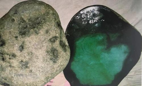 翡翠原石满身松花绿色翡翠原石的松花图文详解-第3张图片-翡翠网