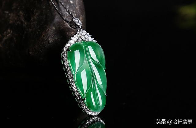 简洁翡翠叶子镶嵌,翡翠叶子价格-第7张图片-翡翠网 简洁翡翠叶子镶嵌,翡翠叶子价格-第7张图片-翡翠网