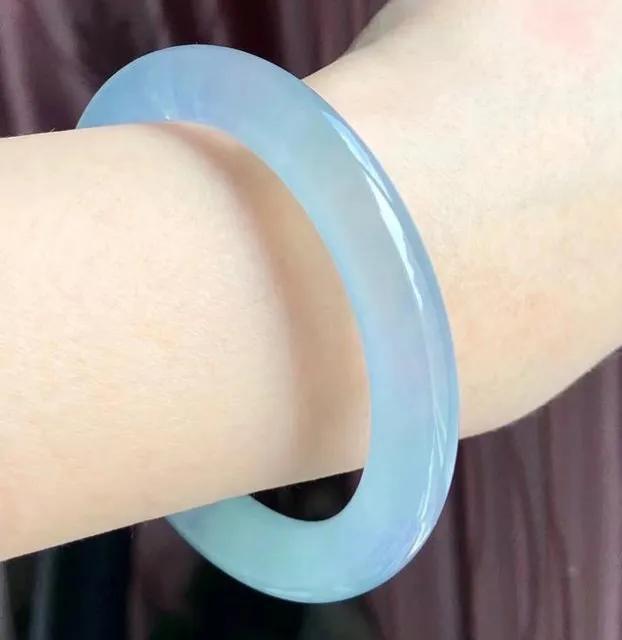 蓝色翡翠手镯图片大全糯冰蓝色翡翠手镯-第1张图片-翡翠网 蓝色翡翠手镯图片大全糯冰蓝色翡翠手镯-第1张图片-翡翠网