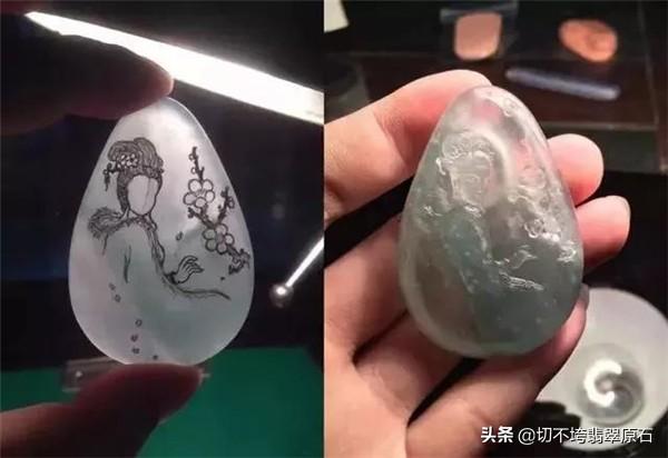 翡翠原石打灯荧光图解,灯笼翡翠原石图片-第22张图片-翡翠网 翡翠原石打灯荧光图解,灯笼翡翠原石图片-第22张图片-翡翠网