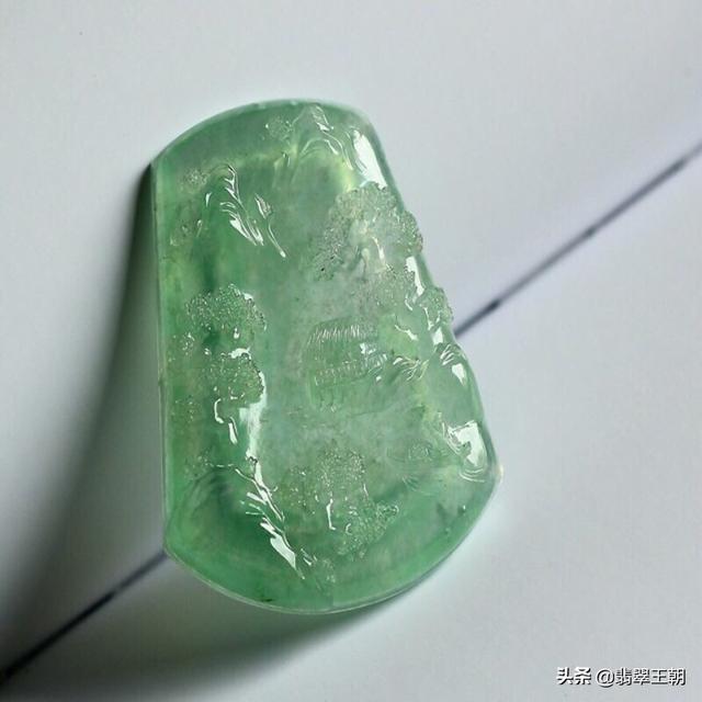 冰糯种翡翠手镯大件冰甜绿翡翠价格-第5张图片-翡翠网