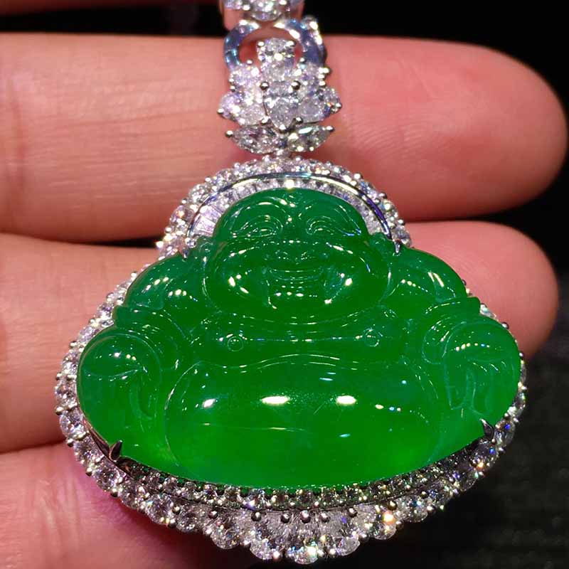 翡翠冰糯笑佛价格糯冰种翡翠什么档次-第1张图片-翡翠网 翡翠冰糯笑佛价格糯冰种翡翠什么档次-第1张图片-翡翠网