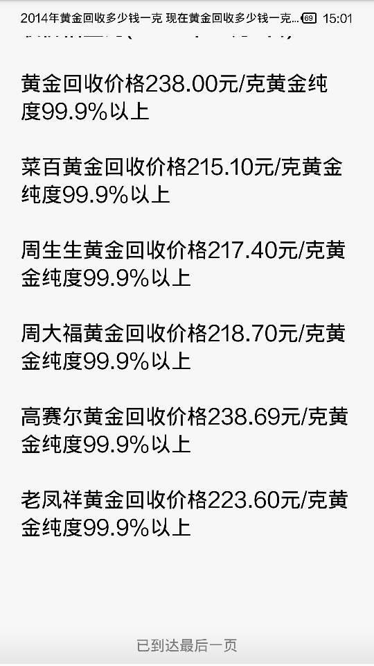 现在回收黄金多少钱一克啊最新,现在回收黄金多少钱一克啊-第1张图片-翡翠网 现在回收黄金多少钱一克啊最新,现在回收黄金多少钱一克啊-第1张图片-翡翠网