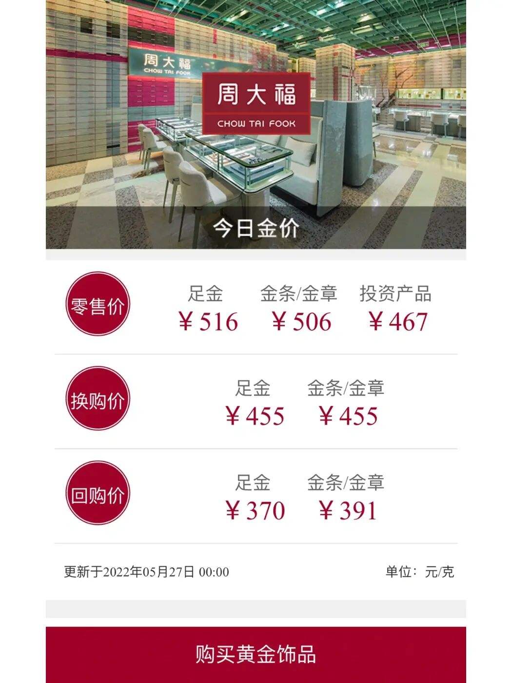 今天金价多少钱一克,今天金价多少钱一克 今日金价-第1张图片-翡翠网 今天金价多少钱一克,今天金价多少钱一克 今日金价-第1张图片-翡翠网