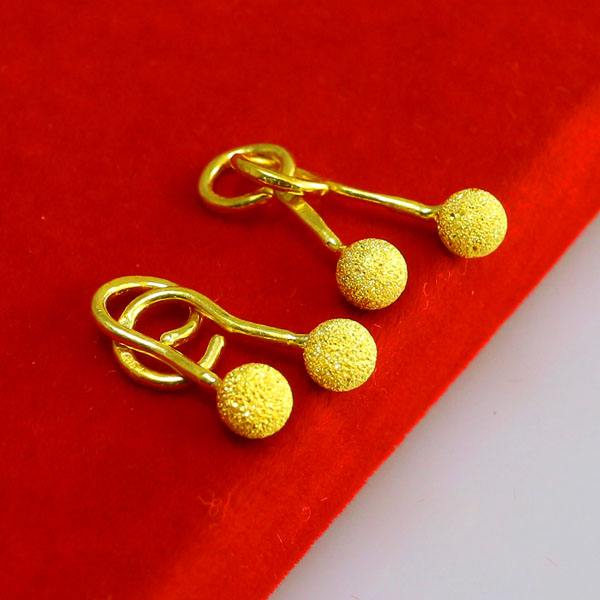 一对黄金耳坠多少克一克黄金耳钉图片-第1张图片-翡翠网 一对黄金耳坠多少克一克黄金耳钉图片-第1张图片-翡翠网